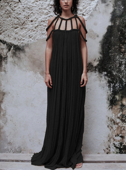 Casual Drawstring A-Line Dress