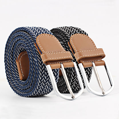 Casual Elastic Braided Pin Buckle Belt