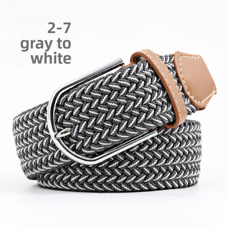 Casual Elastic Braided Pin Buckle Belt