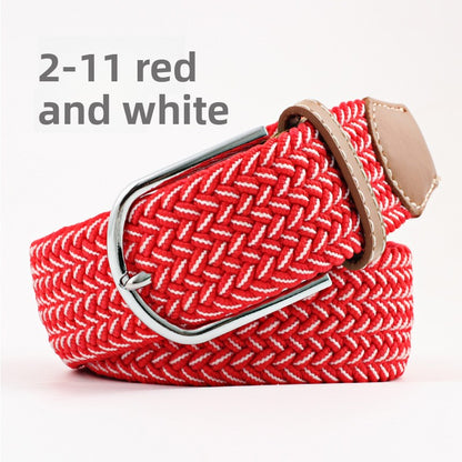 Casual Elastic Braided Pin Buckle Belt