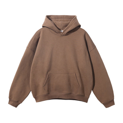 Casual Fleece-Lined Hooded Sweatshirt