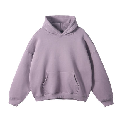 Casual Fleece-Lined Hooded Sweatshirt
