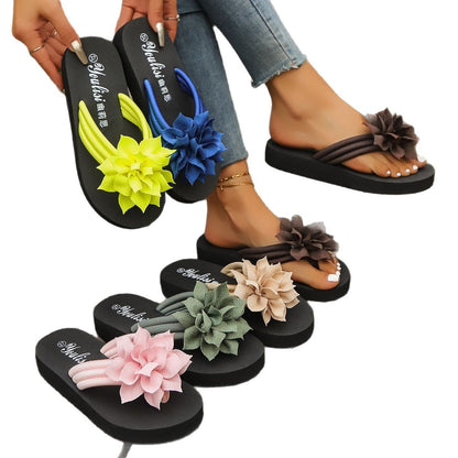 Casual Flower Pattern Flat Sandals