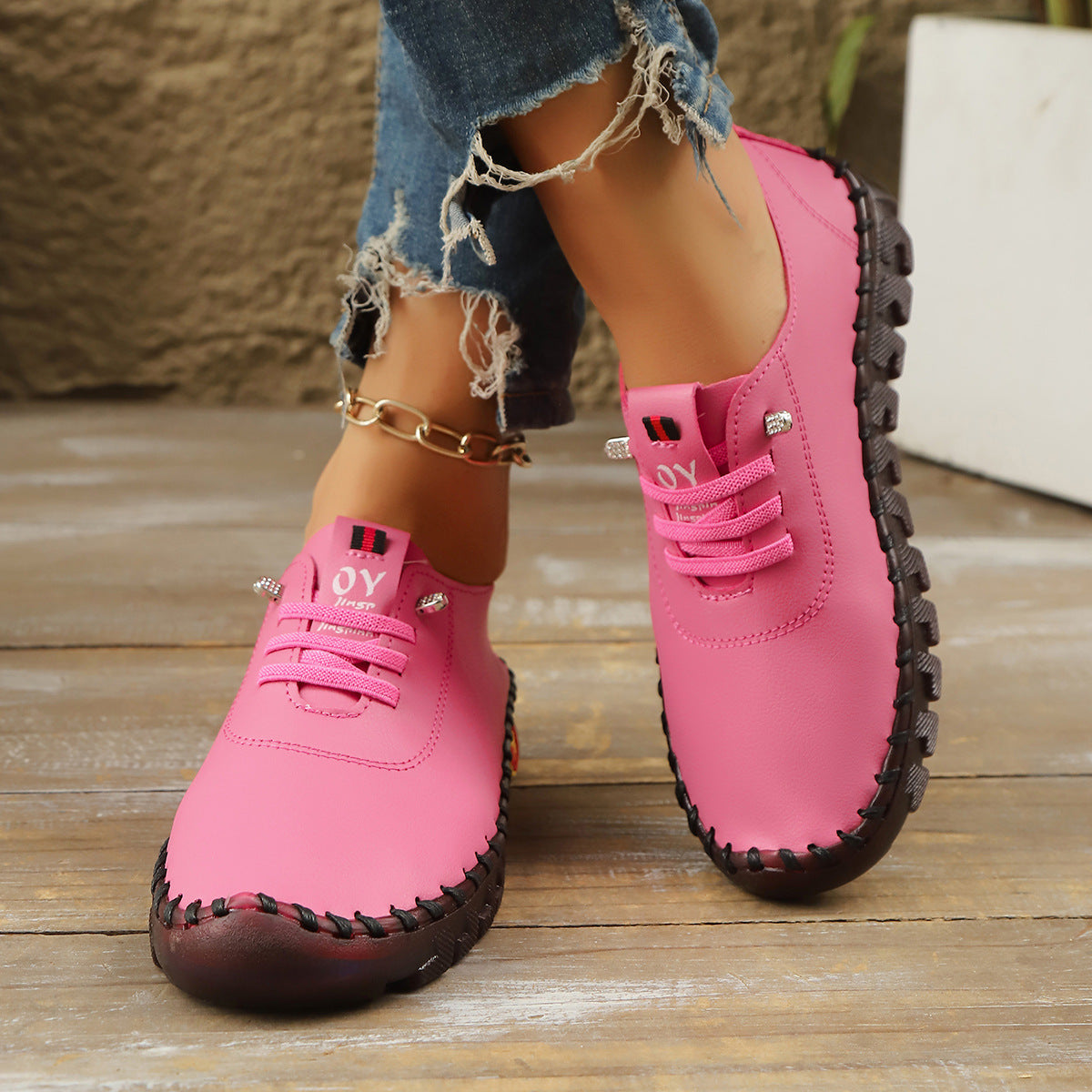 Casual Hand-Stitched Slip-On Shoes