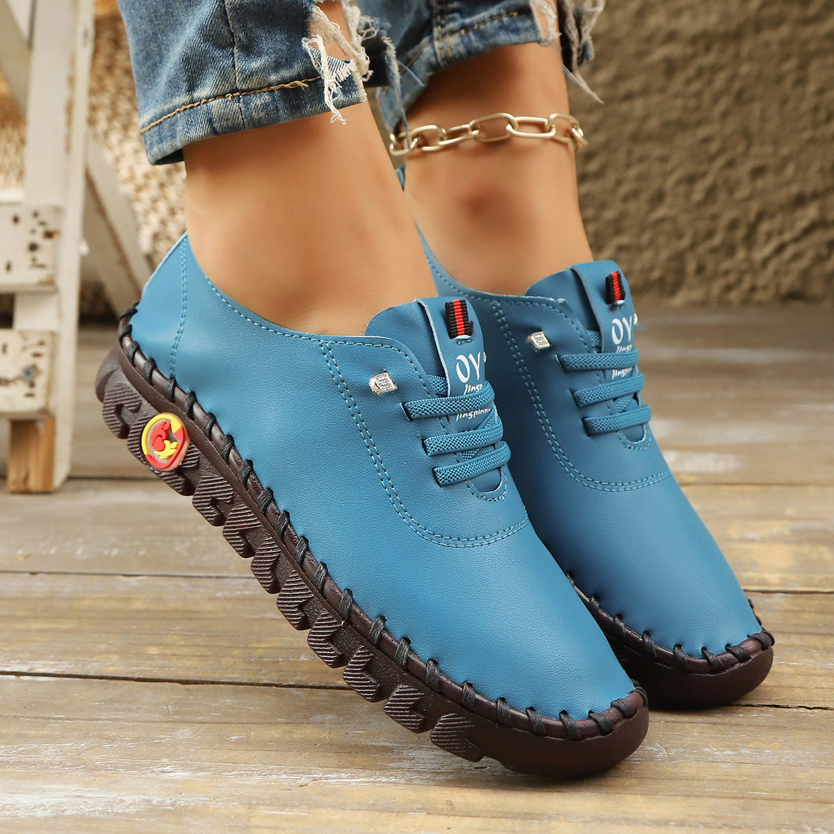 Casual Hand-Stitched Slip-On Shoes