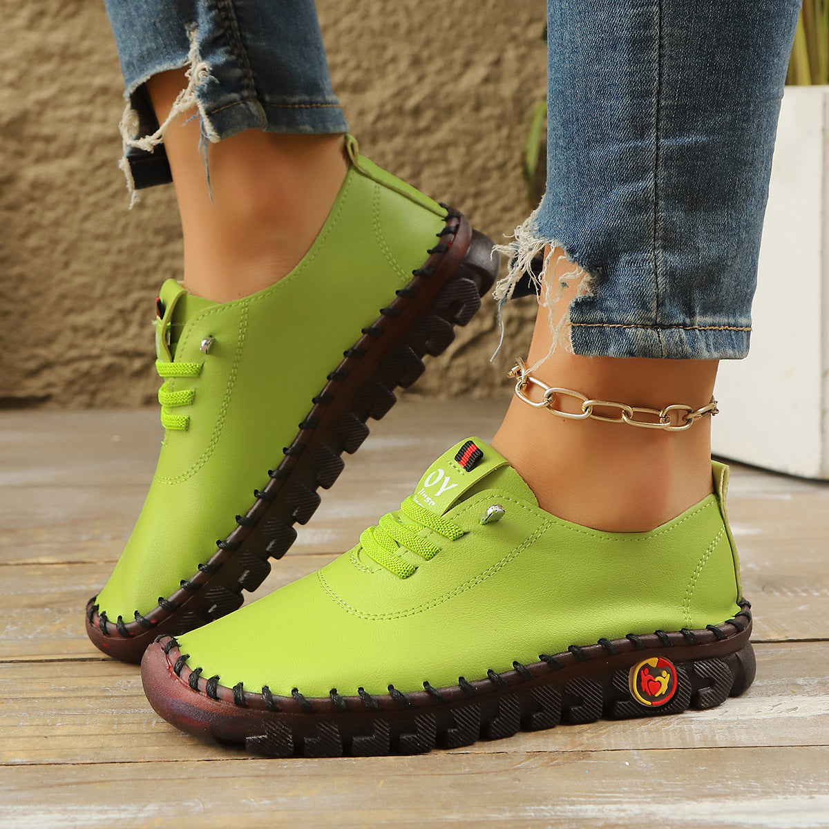Casual Hand-Stitched Slip-On Shoes
