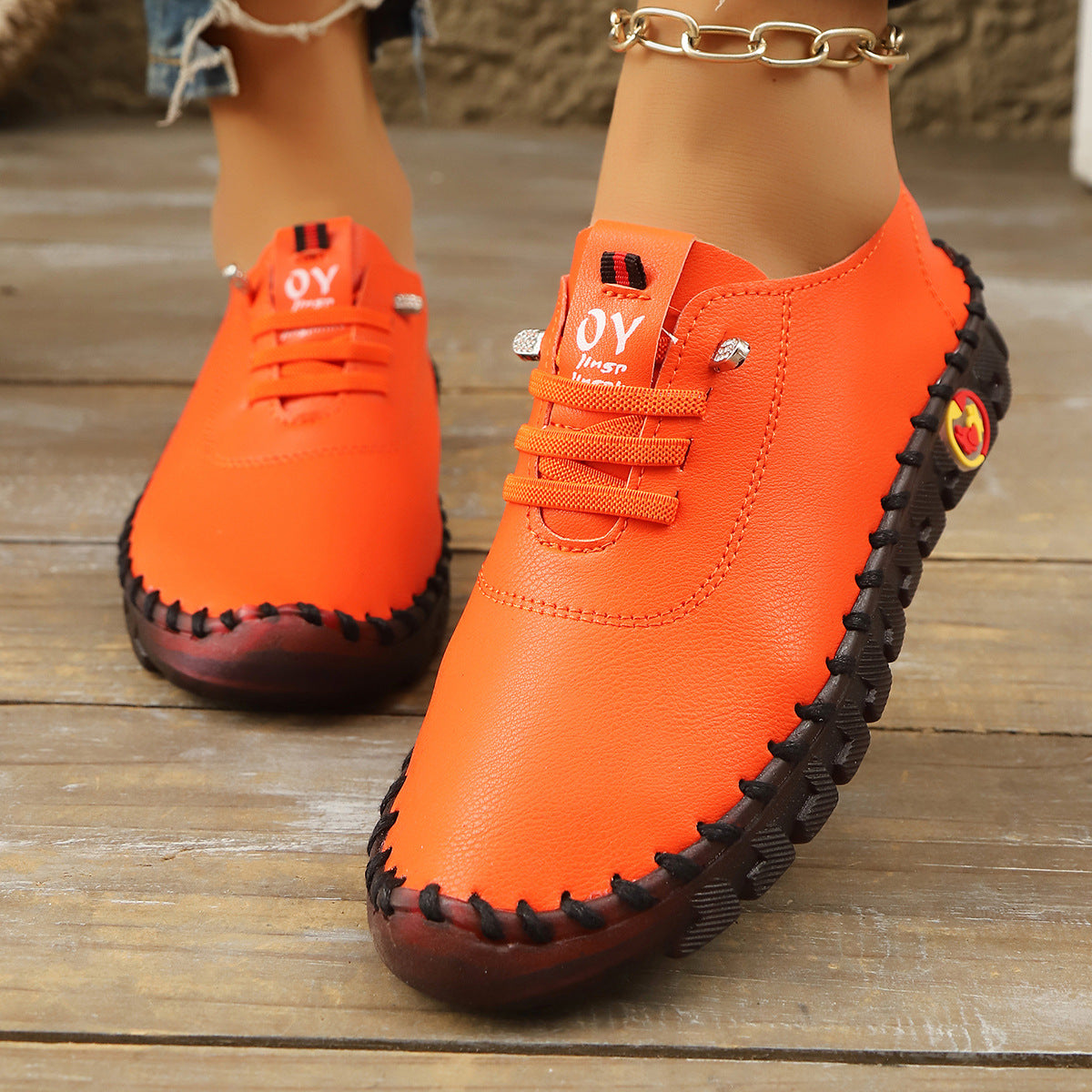 Casual Hand-Stitched Slip-On Shoes