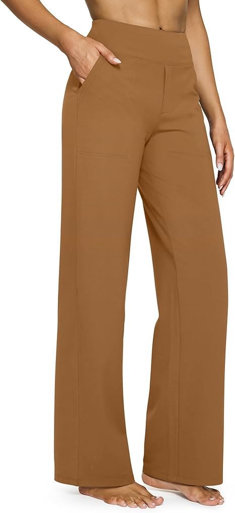 Casual High Waist Straight Leg Pants
