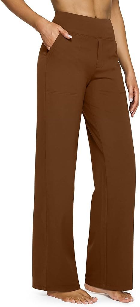 Casual High Waist Straight Leg Pants
