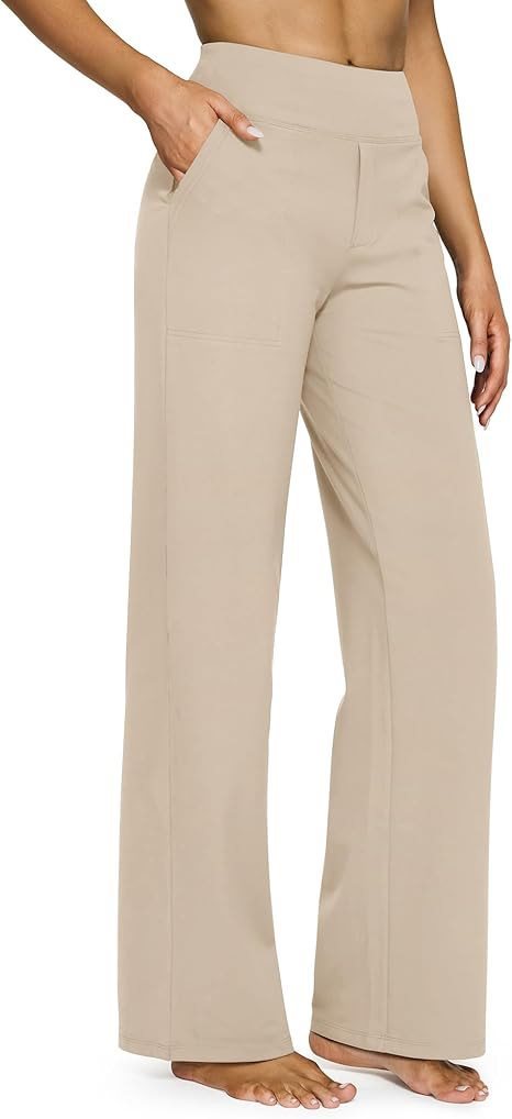 Casual High Waist Straight Leg Pants