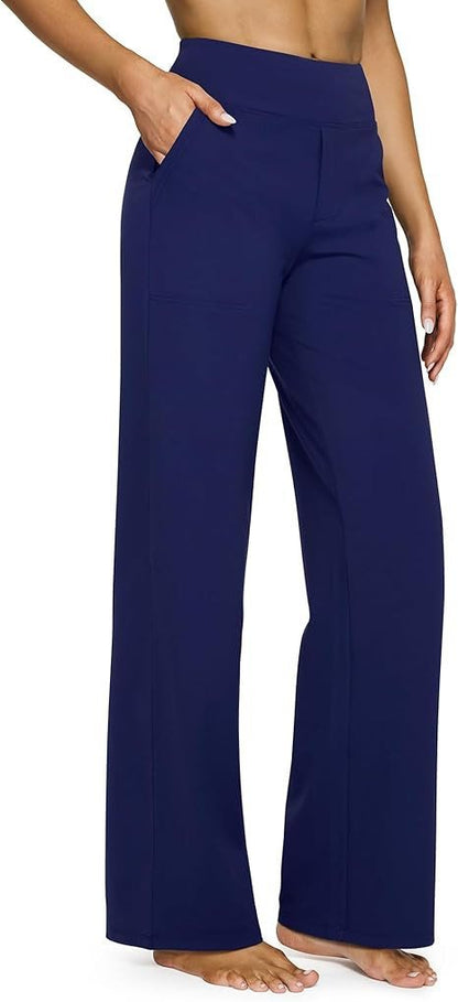 Casual High Waist Straight Leg Pants