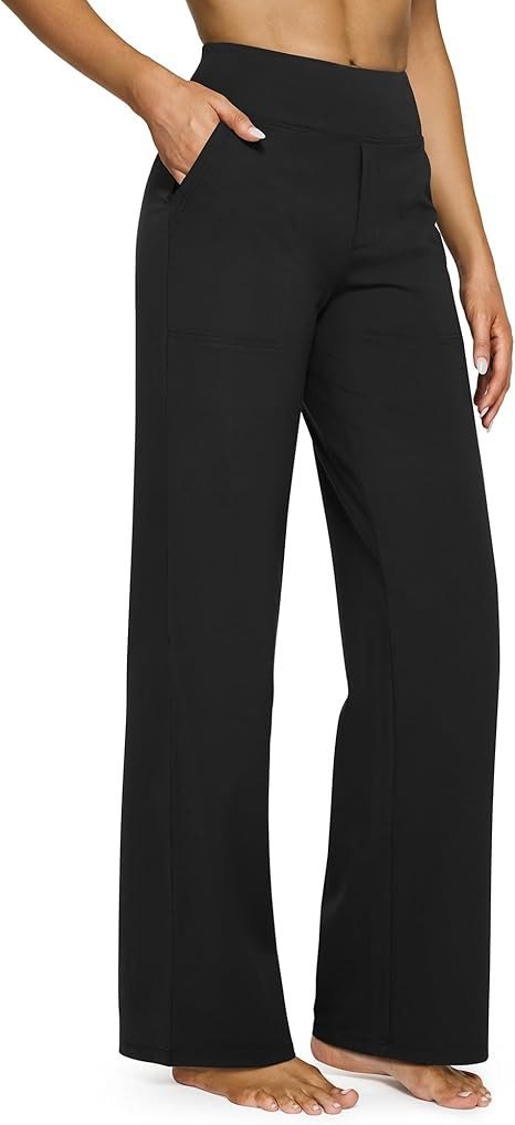 Casual High Waist Straight Leg Pants