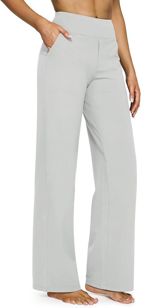 Casual High Waist Straight Leg Pants