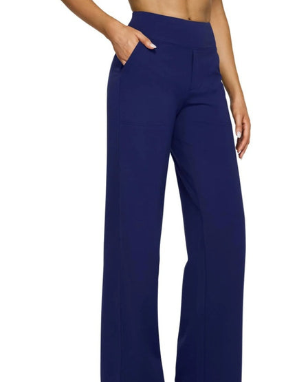 Casual high-waisted straight leg pants