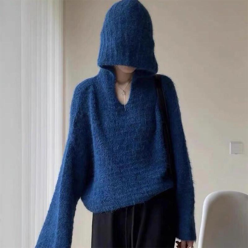 Casual Hooded Knit Sweater for Women