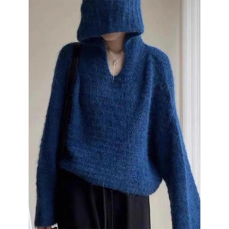 Casual Hooded Knit Sweater for Women