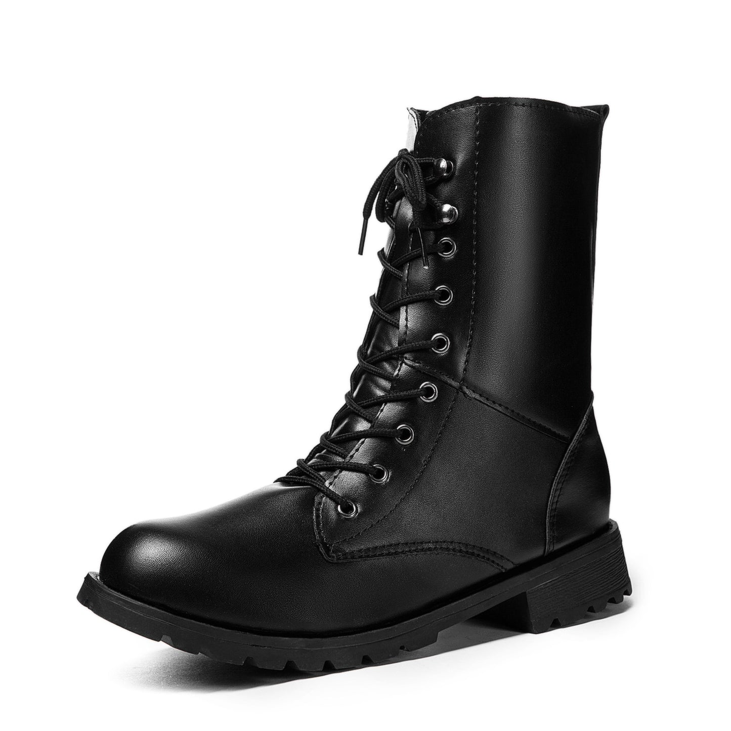 Casual Lace-Up Mid-Calf Boots