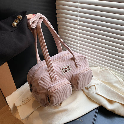 Casual Large Capacity Corduroy Shoulder Bag