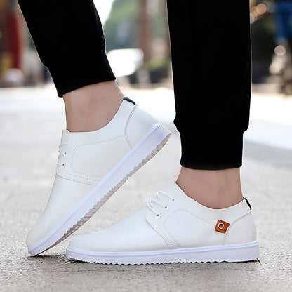 Casual leather shoes, breathable men's trendy board shoes