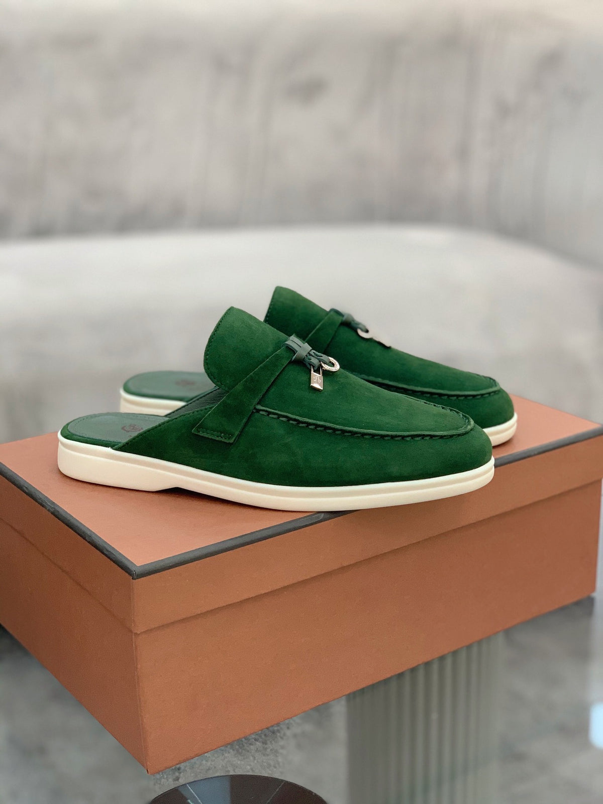 Casual Leather Slip-On Slippers
