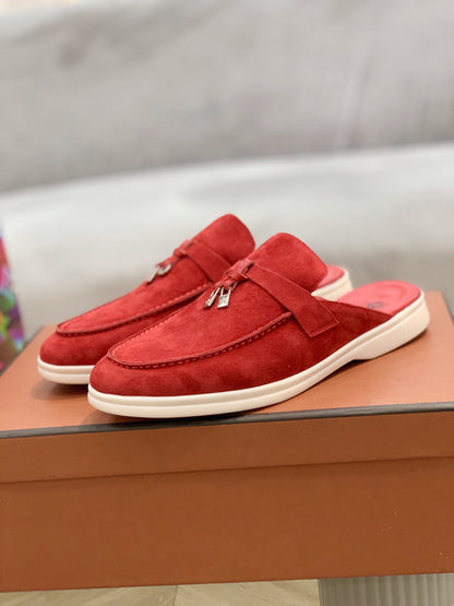 Casual Leather Slip-On Slippers