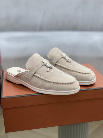 Casual Leather Slip-On Slippers