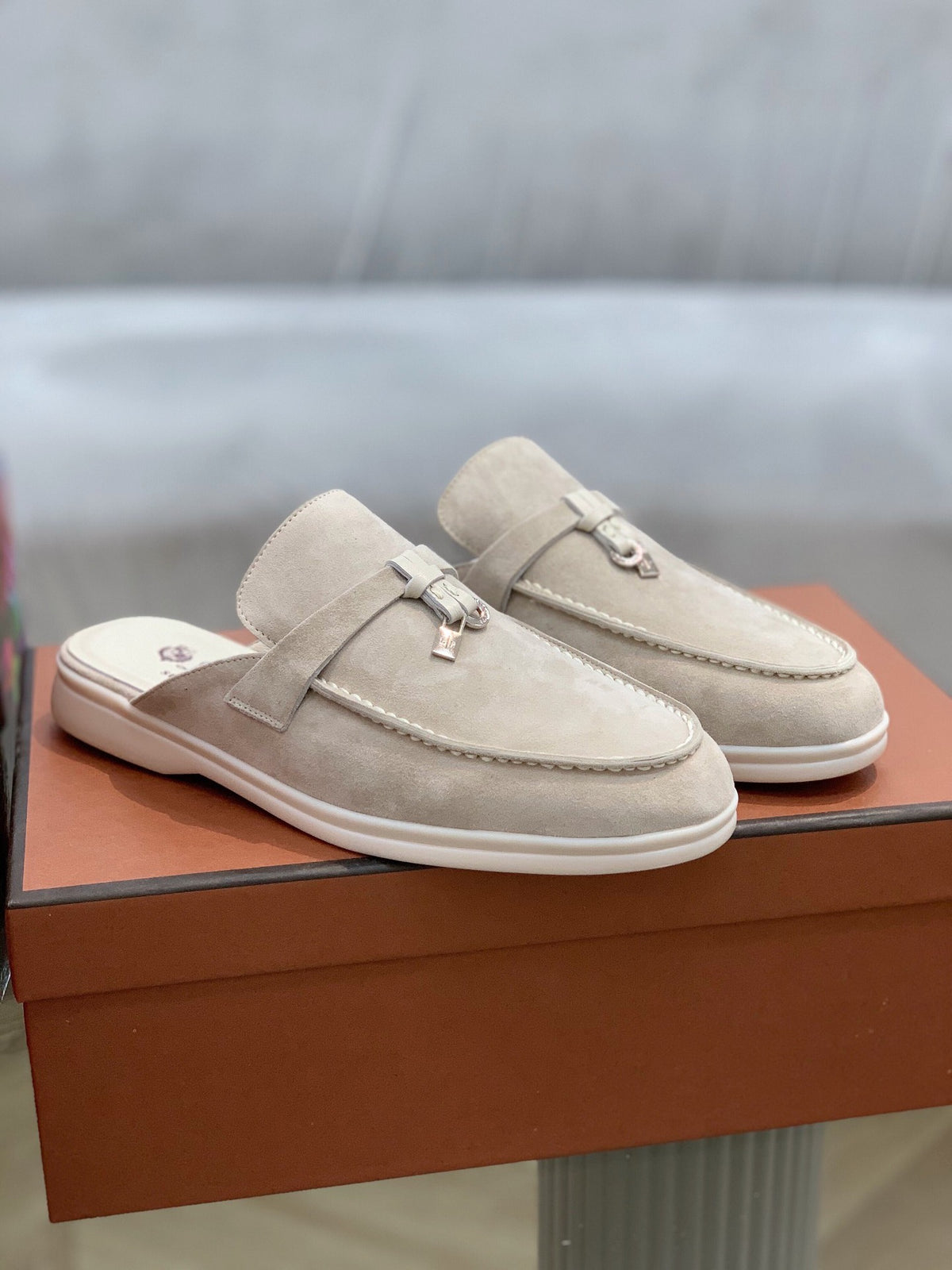 Casual Leather Slip-On Slippers