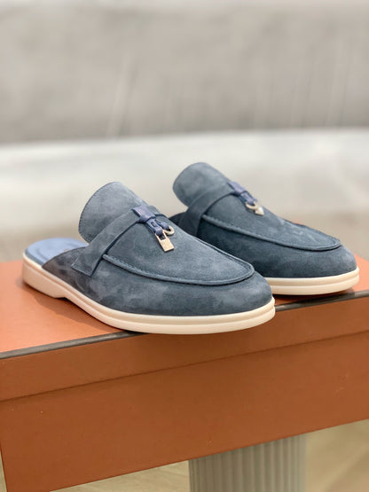 Casual Leather Slip-On Slippers