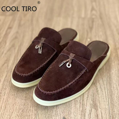 Casual Leather Slip-On Slippers