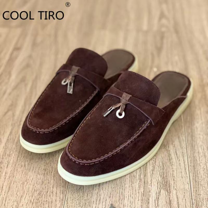 Casual Leather Slip-On Slippers