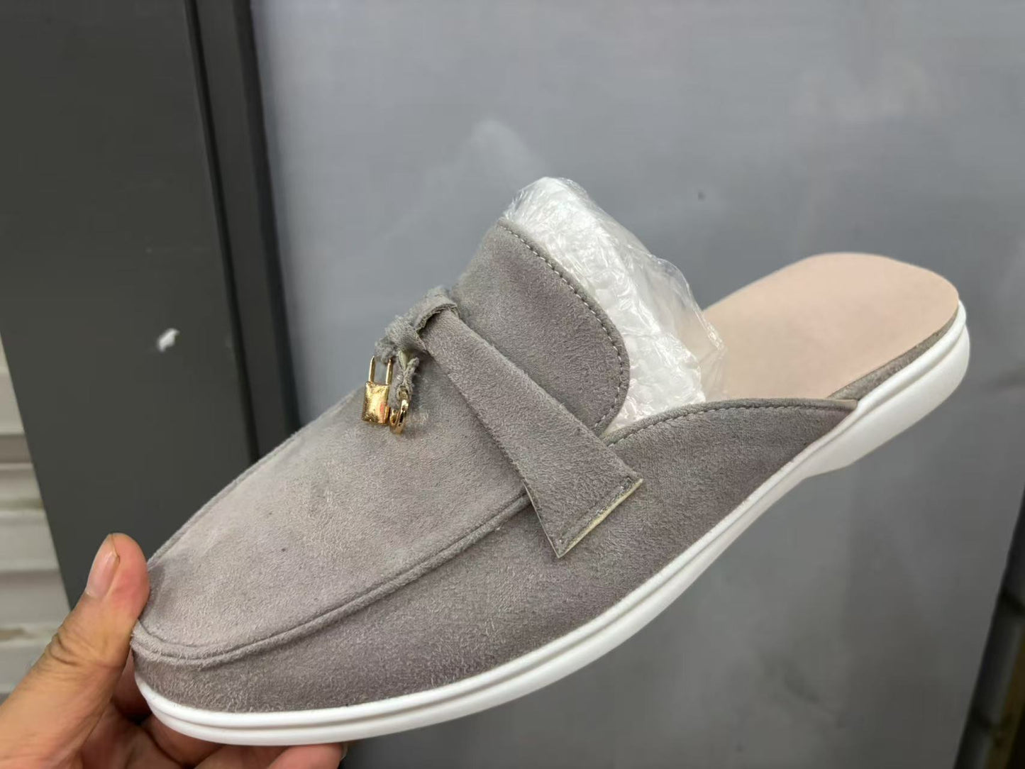 Casual Leather Slip-On Slippers