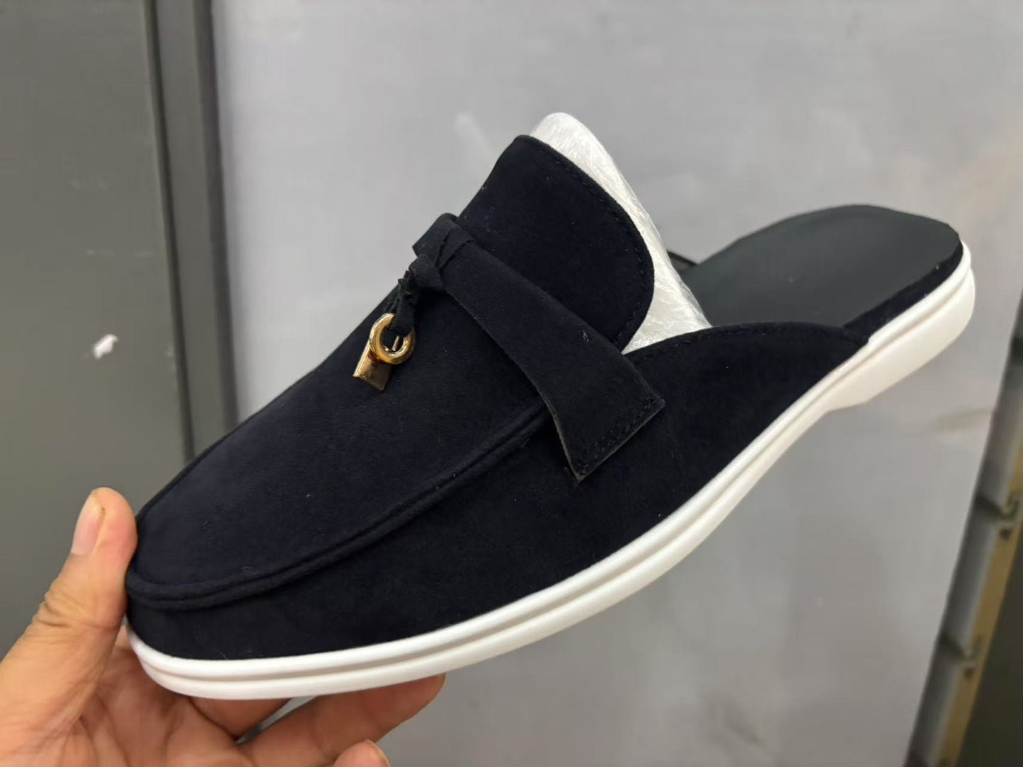 Casual Leather Slip-On Slippers