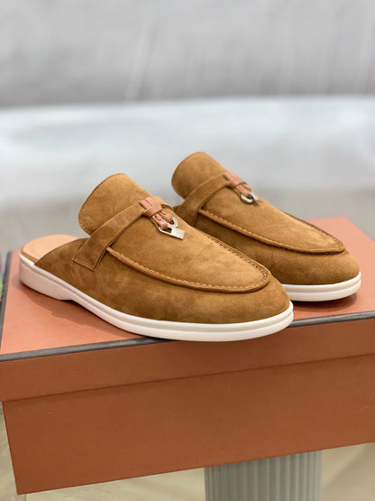 Casual Leather Slip-On Slippers