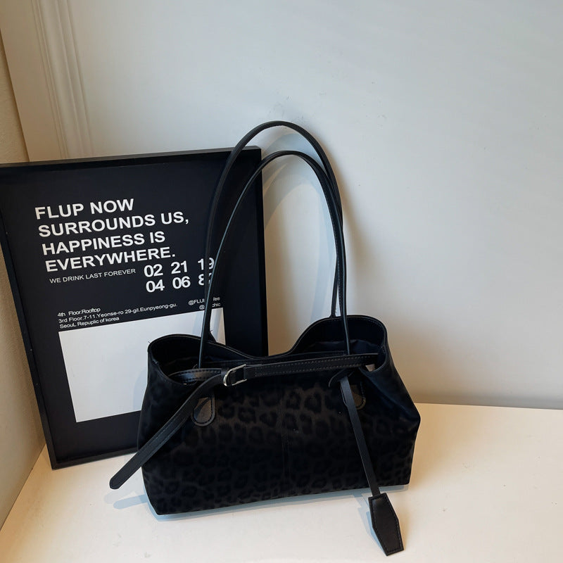 Casual Leopard Print Shoulder Handbag