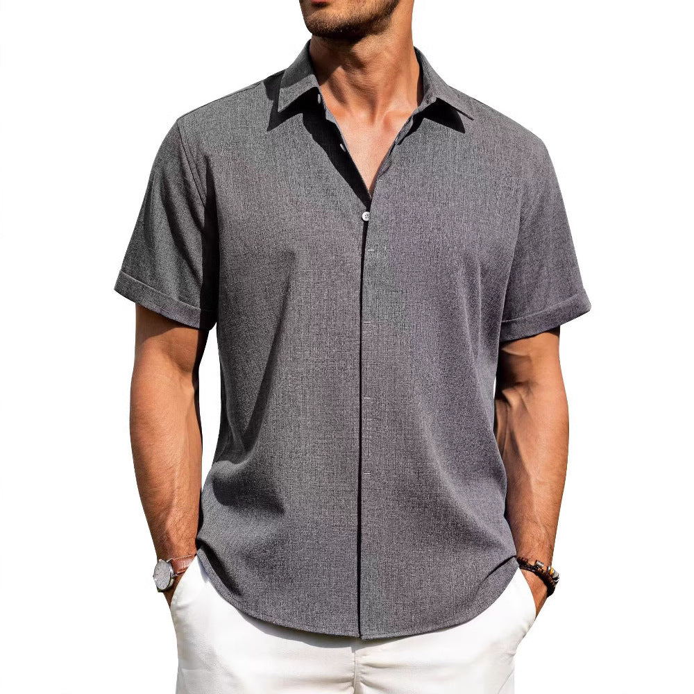 Casual Linen Short Sleeve Shirt