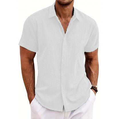 Casual Linen Short Sleeve Shirt