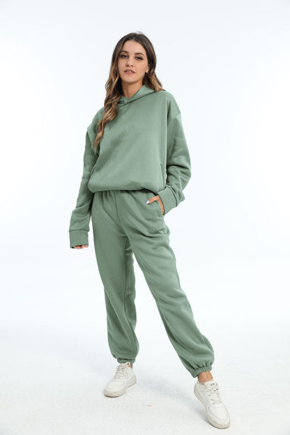 Casual Long Sleeve Sweater Pants Set