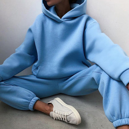 Casual Long Sleeve Sweater Pants Set