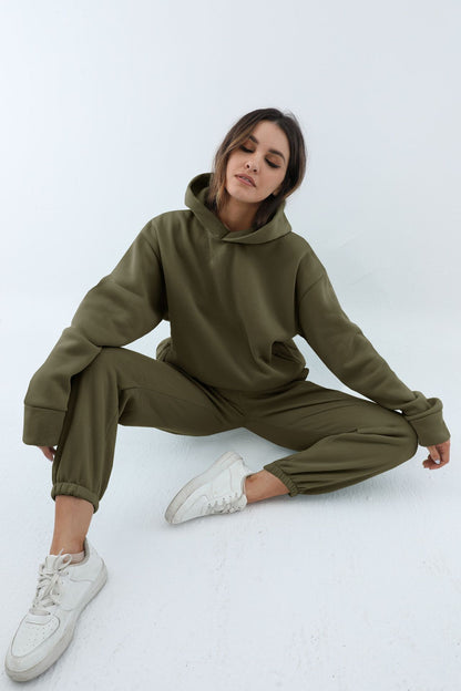 Casual Long Sleeve Sweater Pants Set
