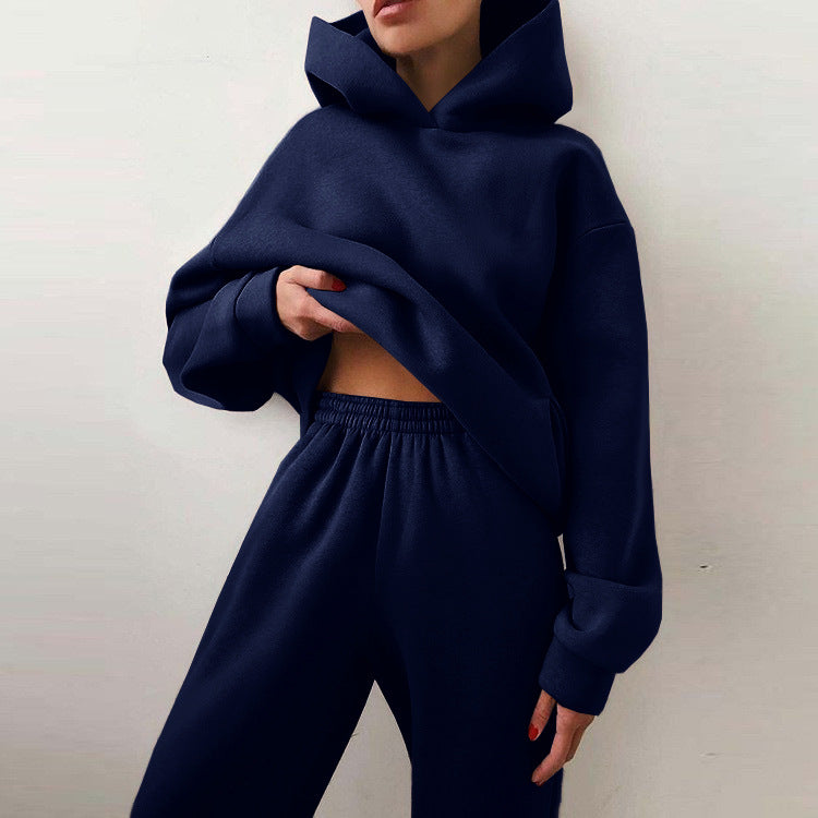 Casual Long Sleeve Sweater Pants Set