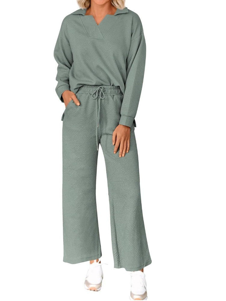 Casual Long-Sleeve Sweatshirt and Pants