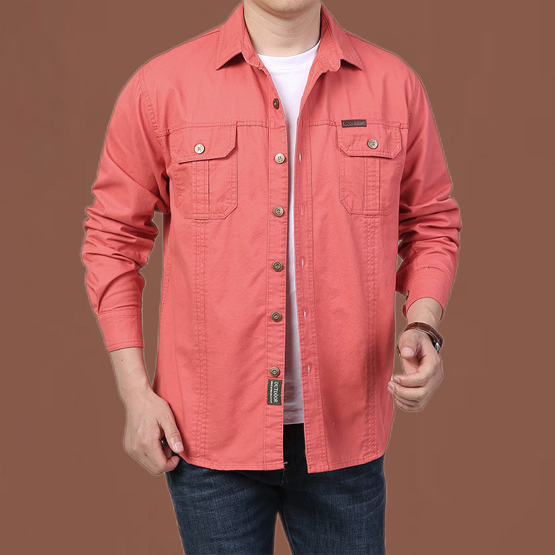 Casual Long-Sleeved Cotton Shirt