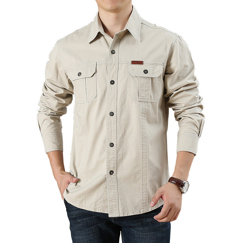 Casual Long-Sleeved Cotton Shirt