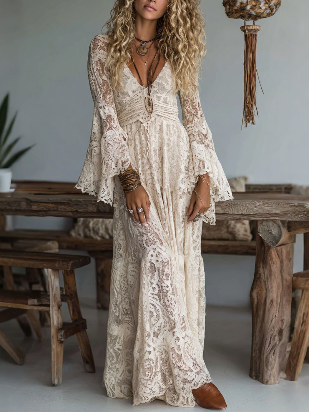 Casual Long-Sleeved Dress