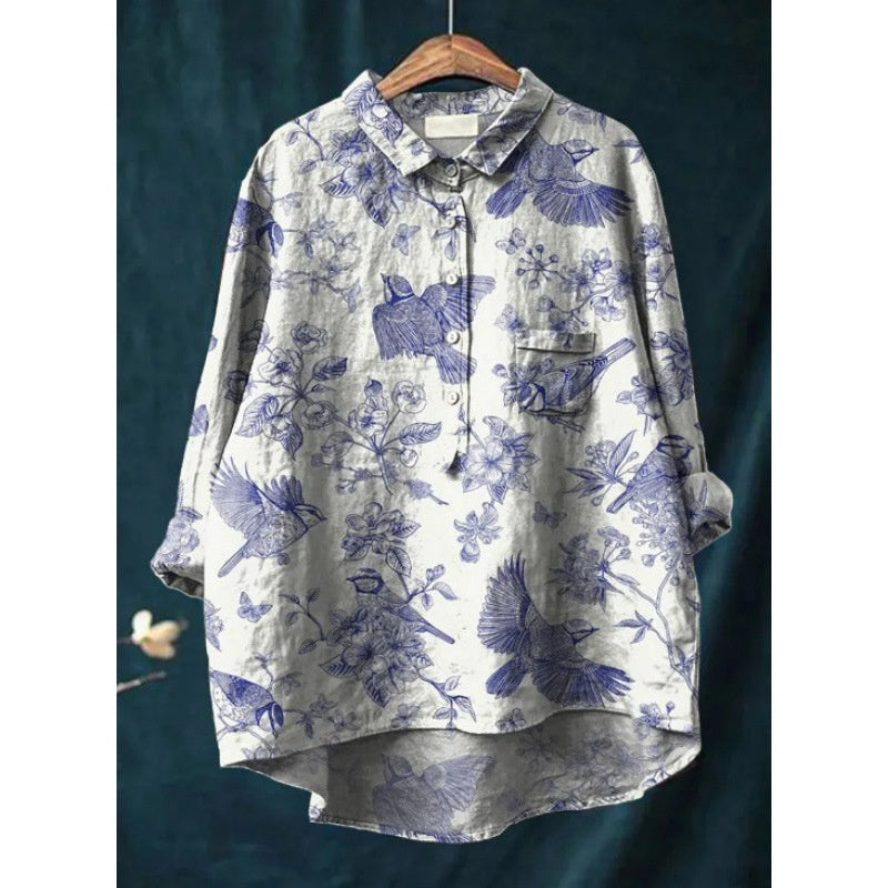 Casual long-sleeved shirt