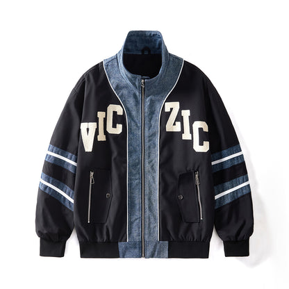Casual Loose Fit Baseball Jacket