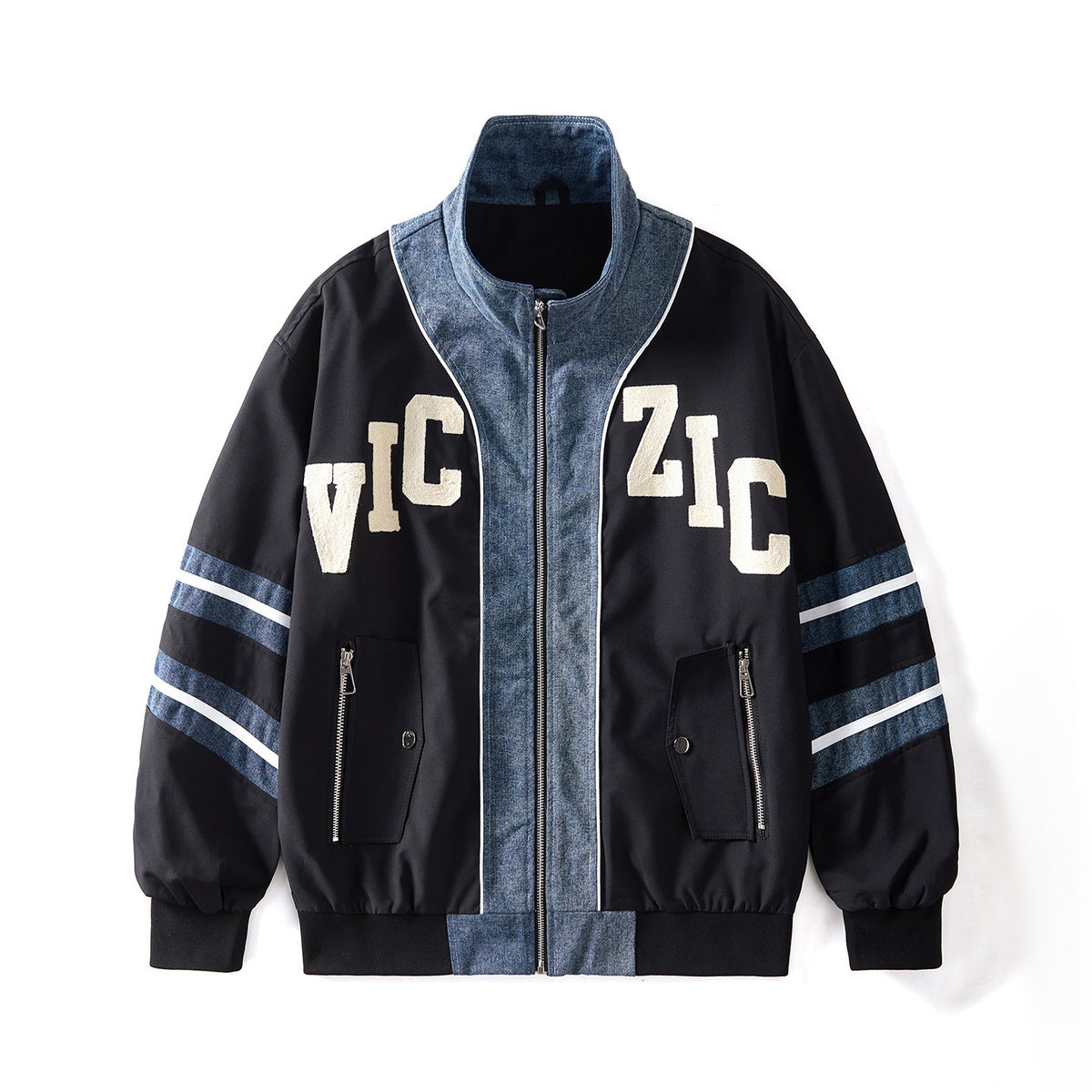 Casual Loose Fit Baseball Jacket