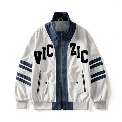 Casual Loose Fit Baseball Jacket