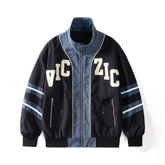 Casual Loose Fit Baseball Jacket