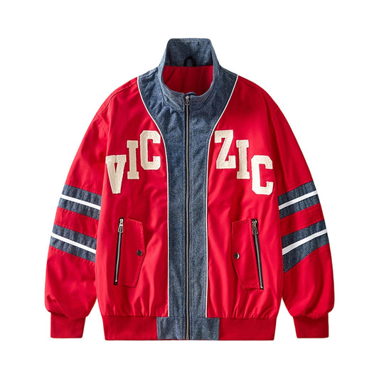 Casual Loose Fit Baseball Jacket